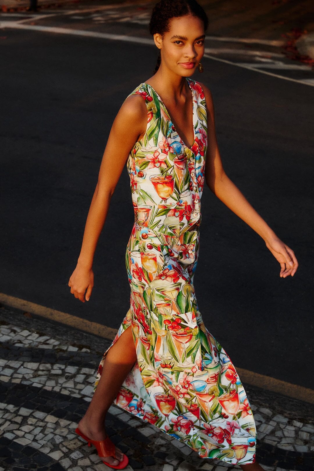 Off-White Sand Cocktail Euroflax™ Premium Linen Midi Skirt