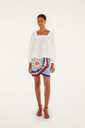Mixed Cherry Royalty Scarf Lenzing™ Ecovero™ Euroflax™ Mini Skirt