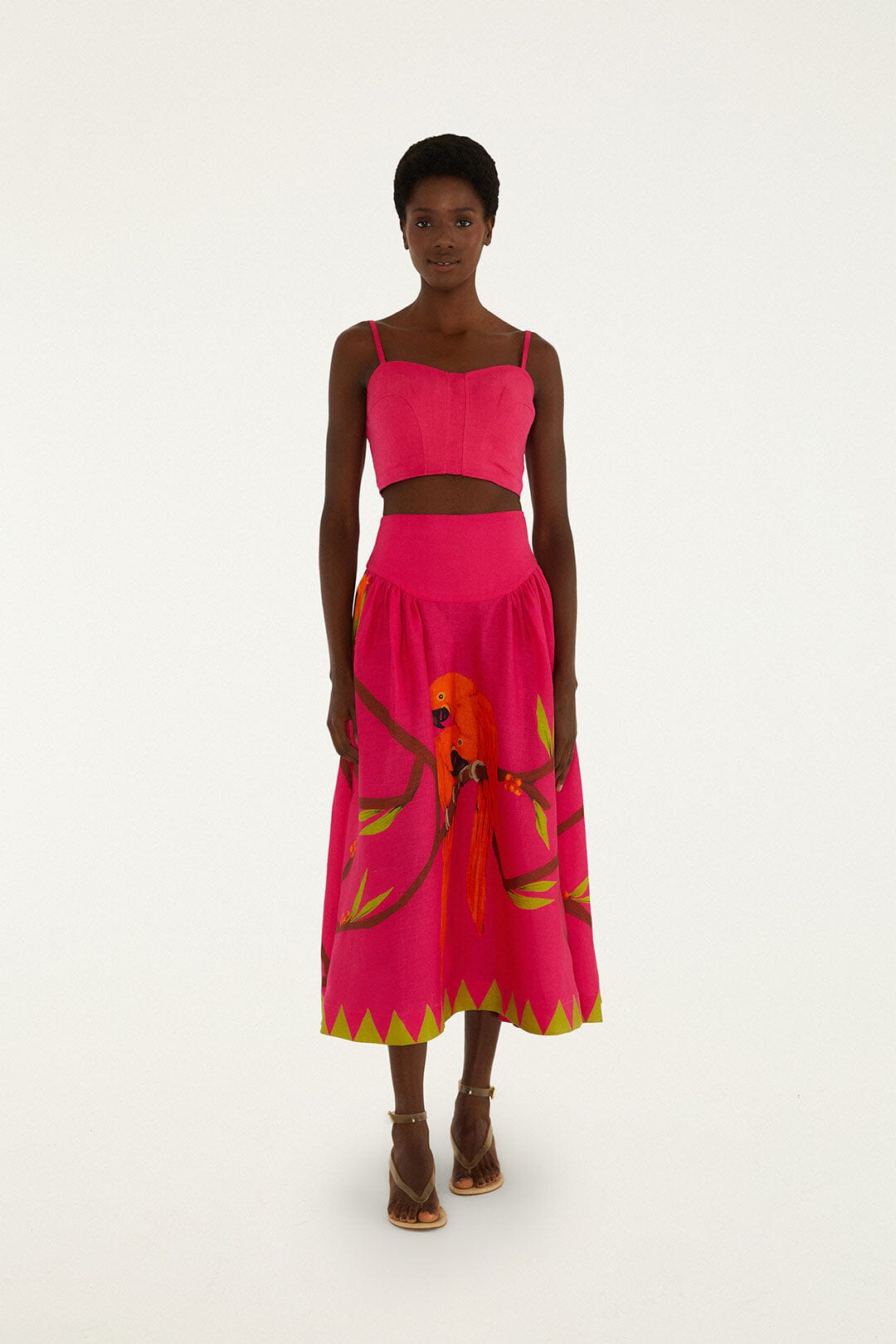 Pink Euroflax_x0099_ Premium Linen Maxi Skirt