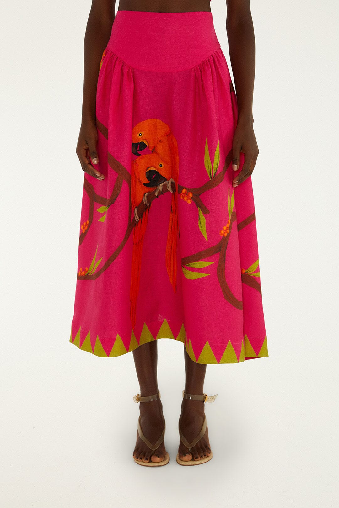Pink Euroflax_x0099_ Premium Linen Maxi Skirt