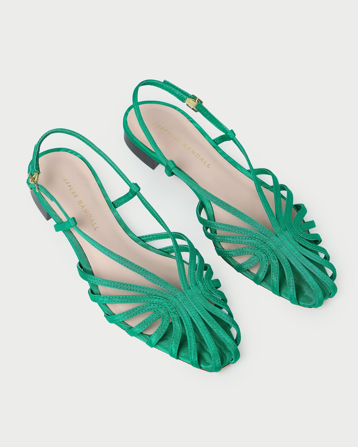 Devon Green Moiré Slingback Sandal