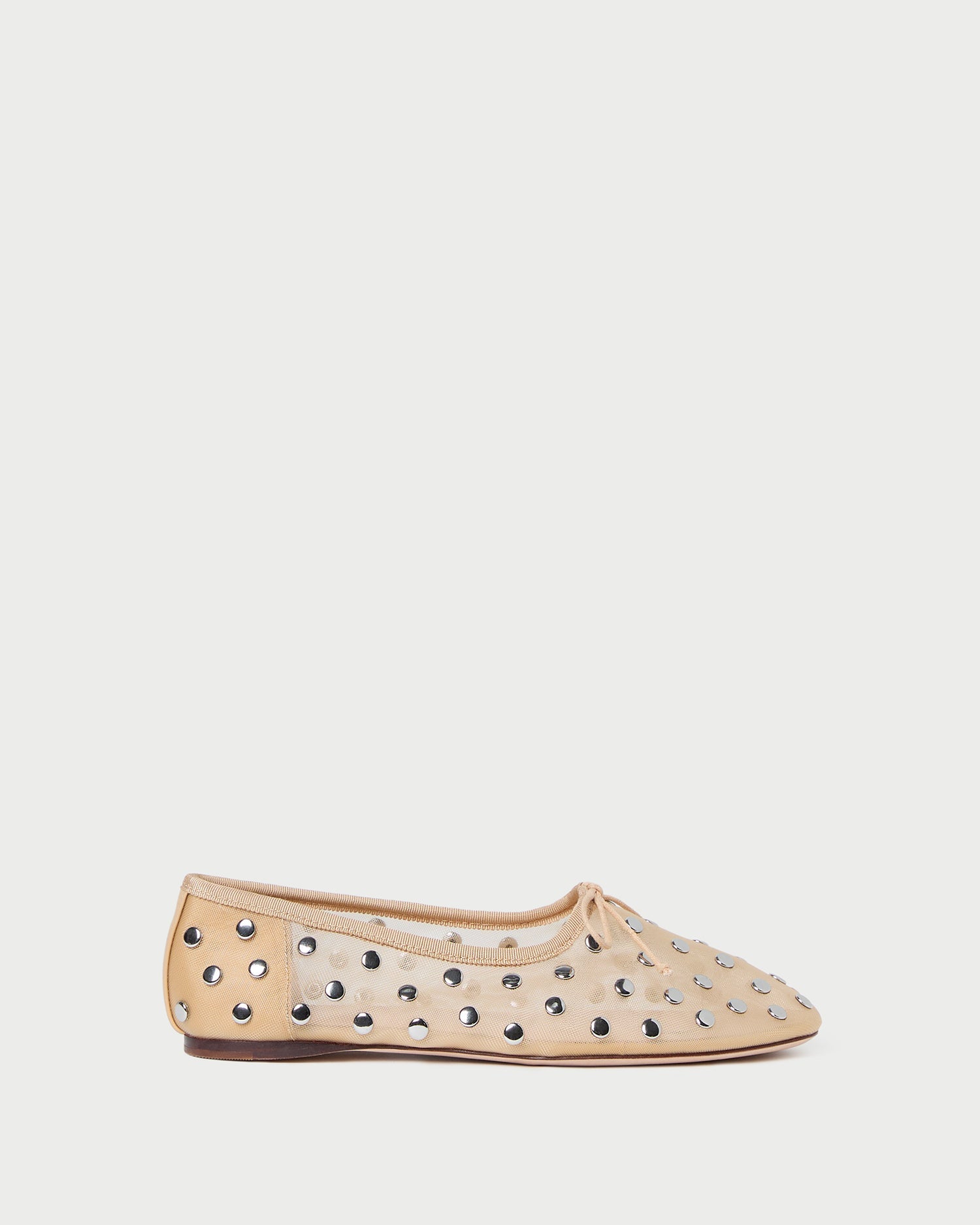 Landon Caramel/Silver Mesh Ballet Flat