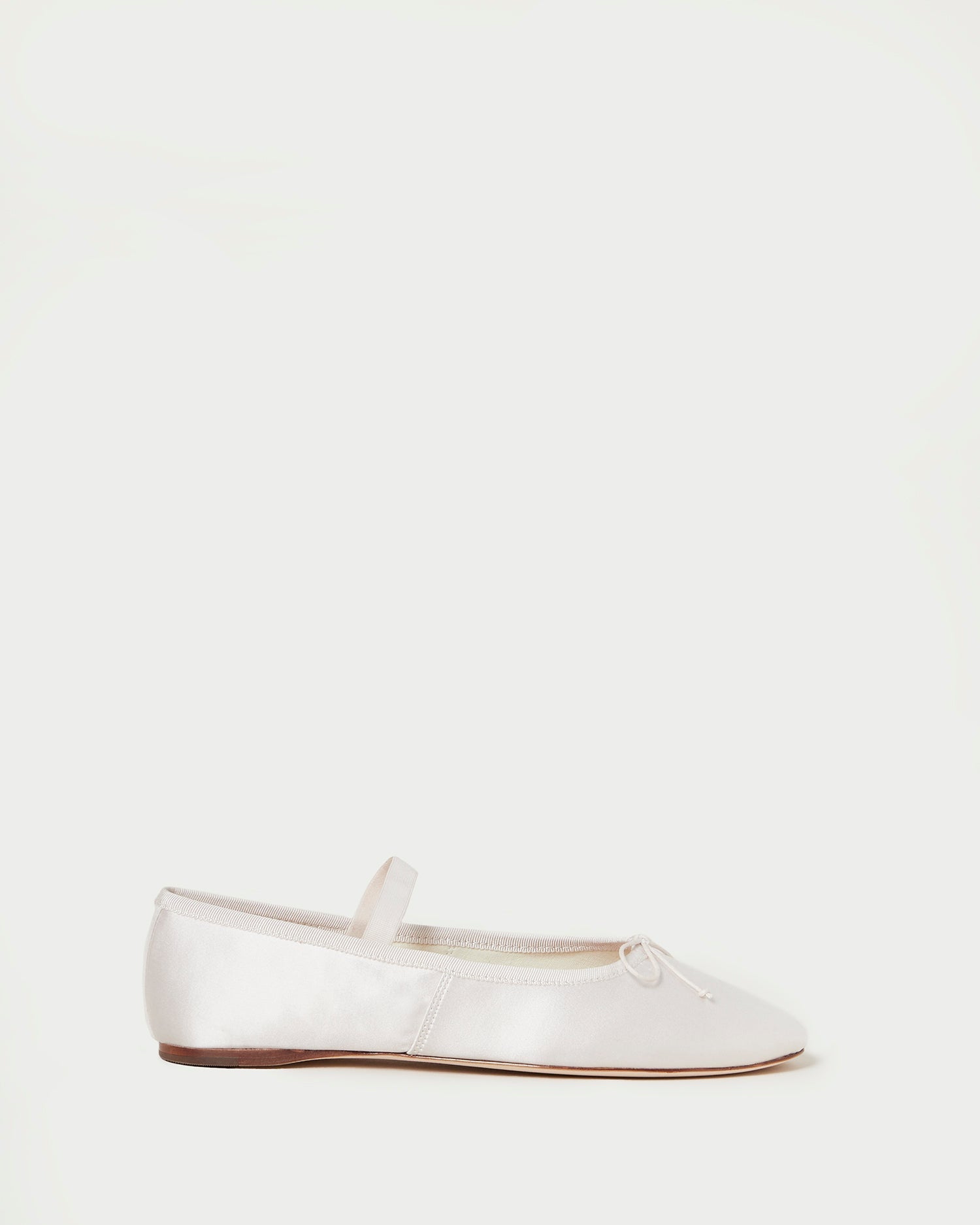 Leonie Cream Satin Ballet Flat