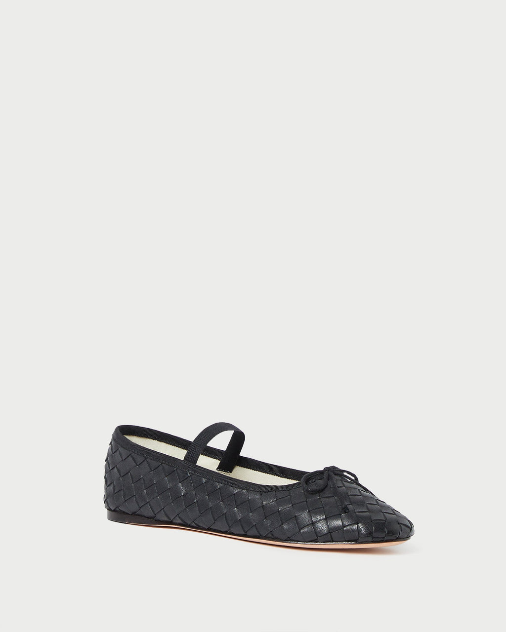 Leonie Black Woven Ballet Flat
