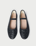 Leonie Black Woven Ballet Flat