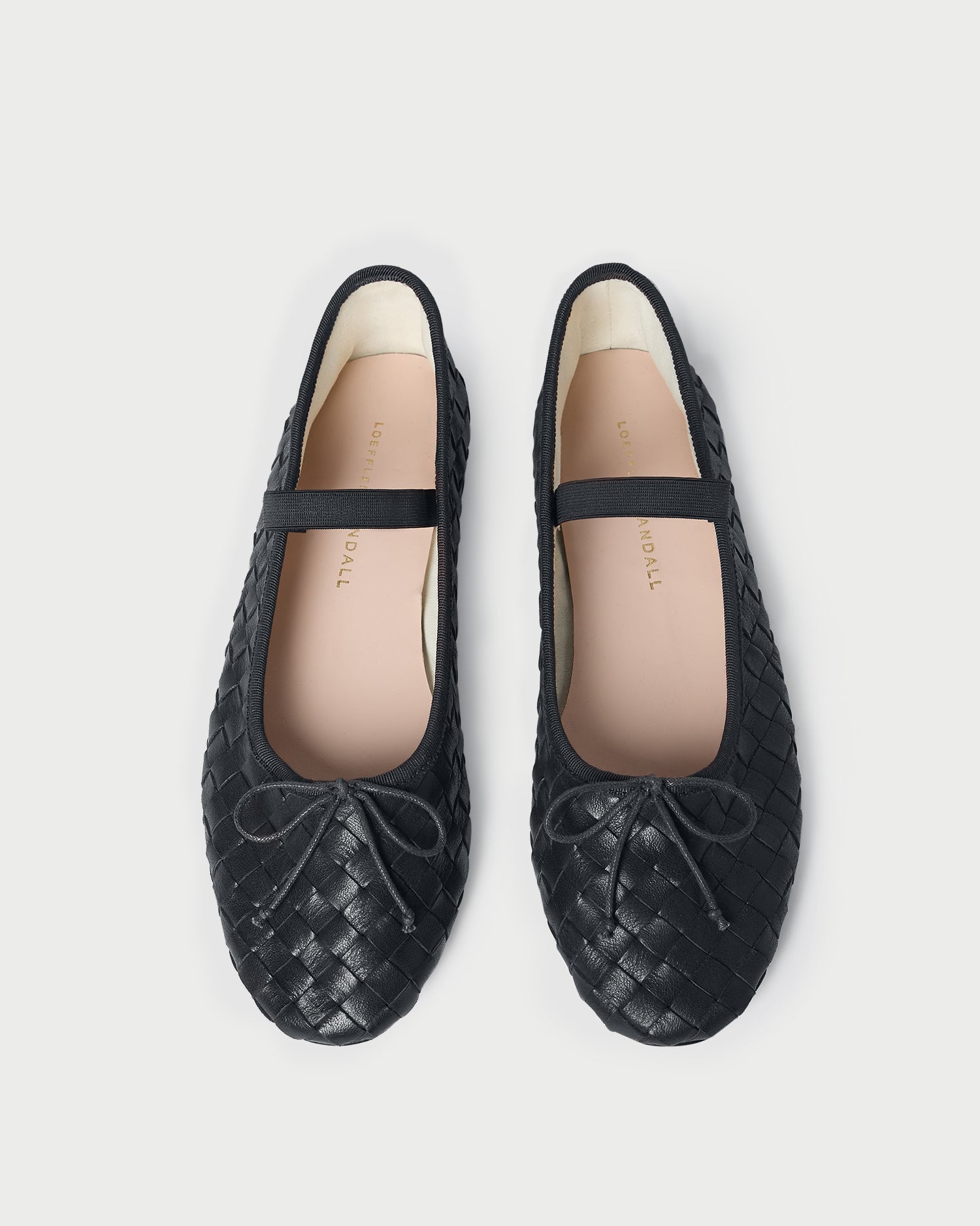 Leonie Black Woven Ballet Flat