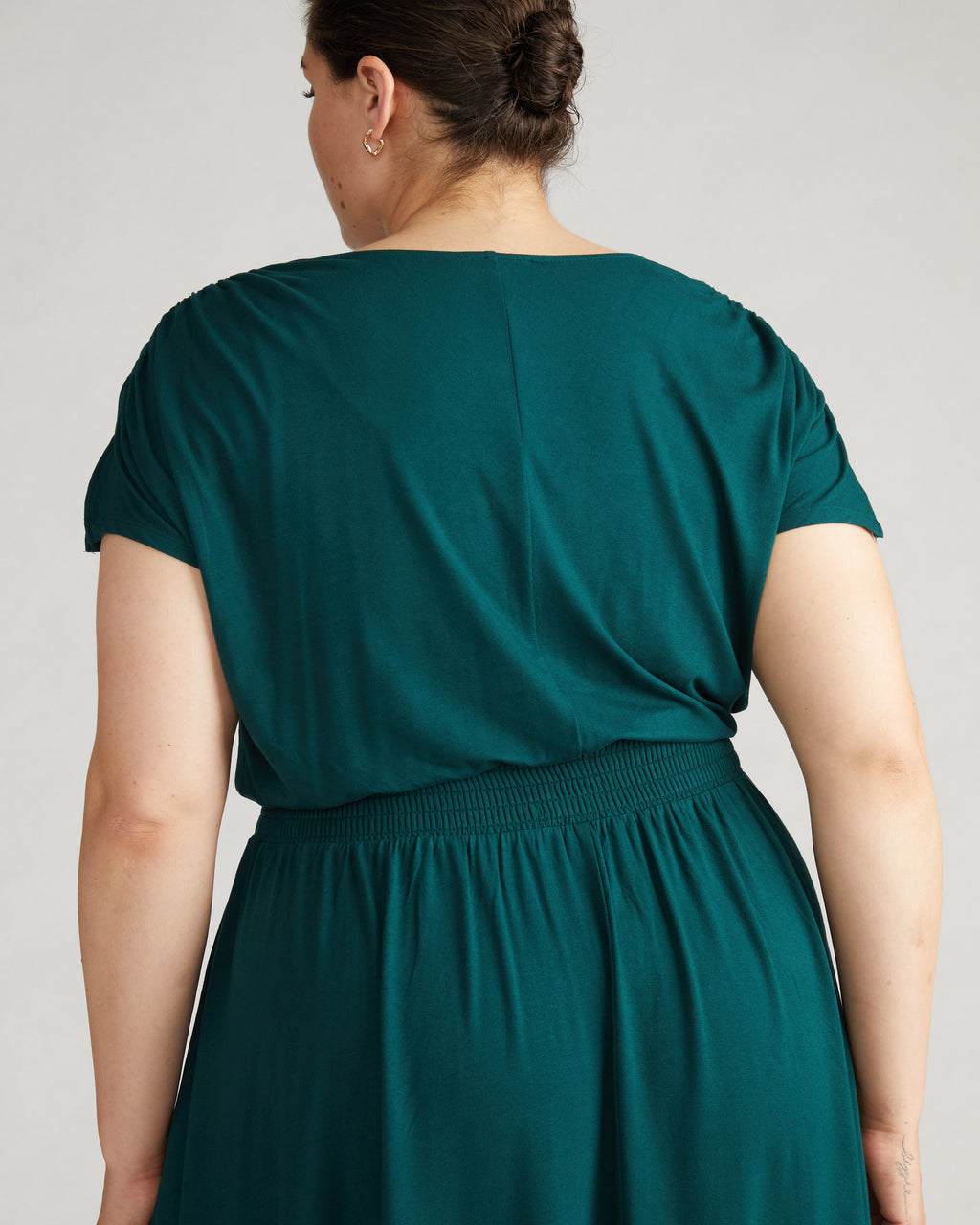 Minetta Liquid Jersey Dress - Forest Green
