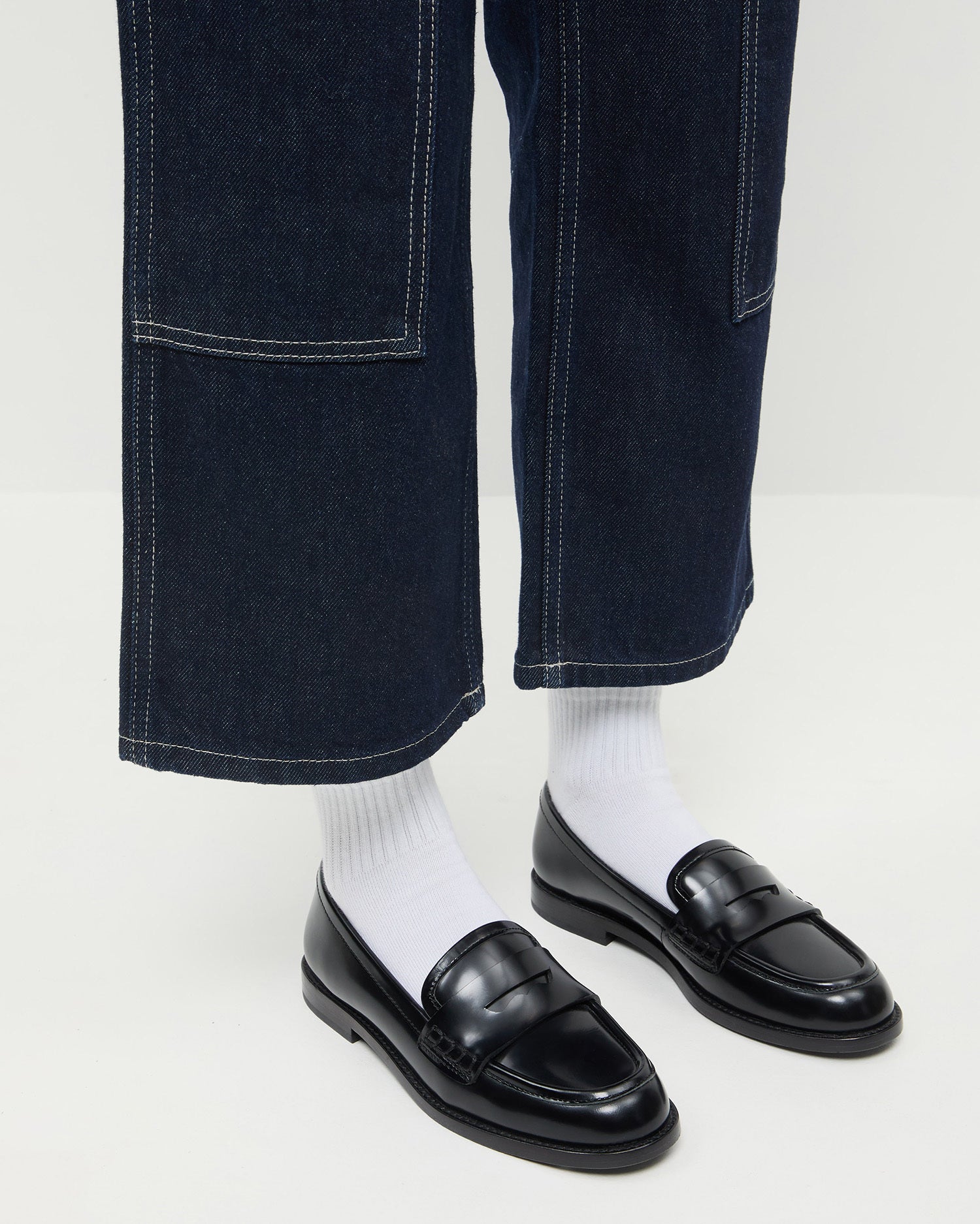 Rachel Black Leather Loafer