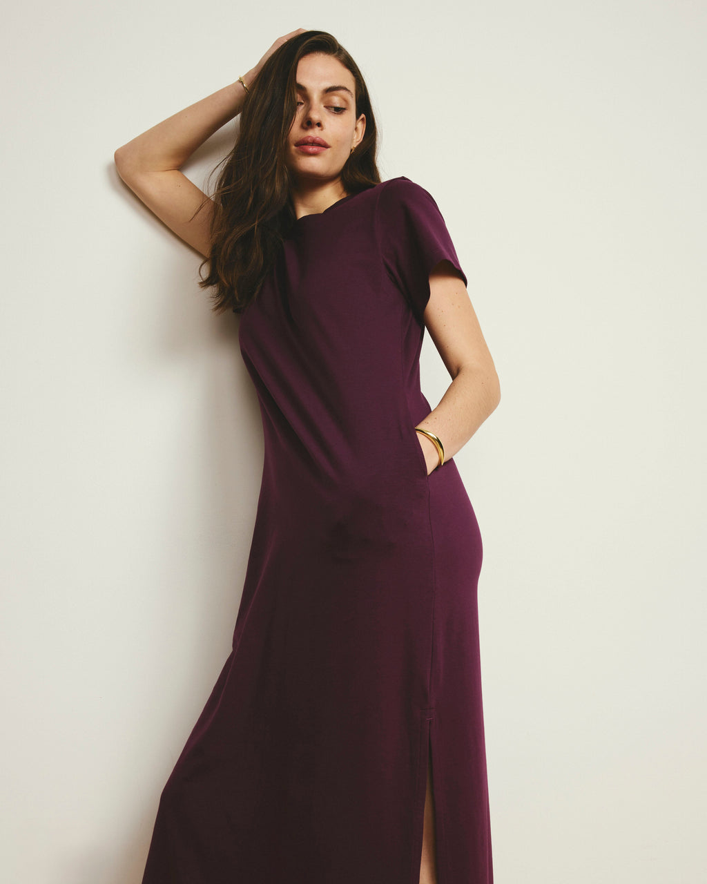 Halie Maxi T-Shirt Dress - Gamay