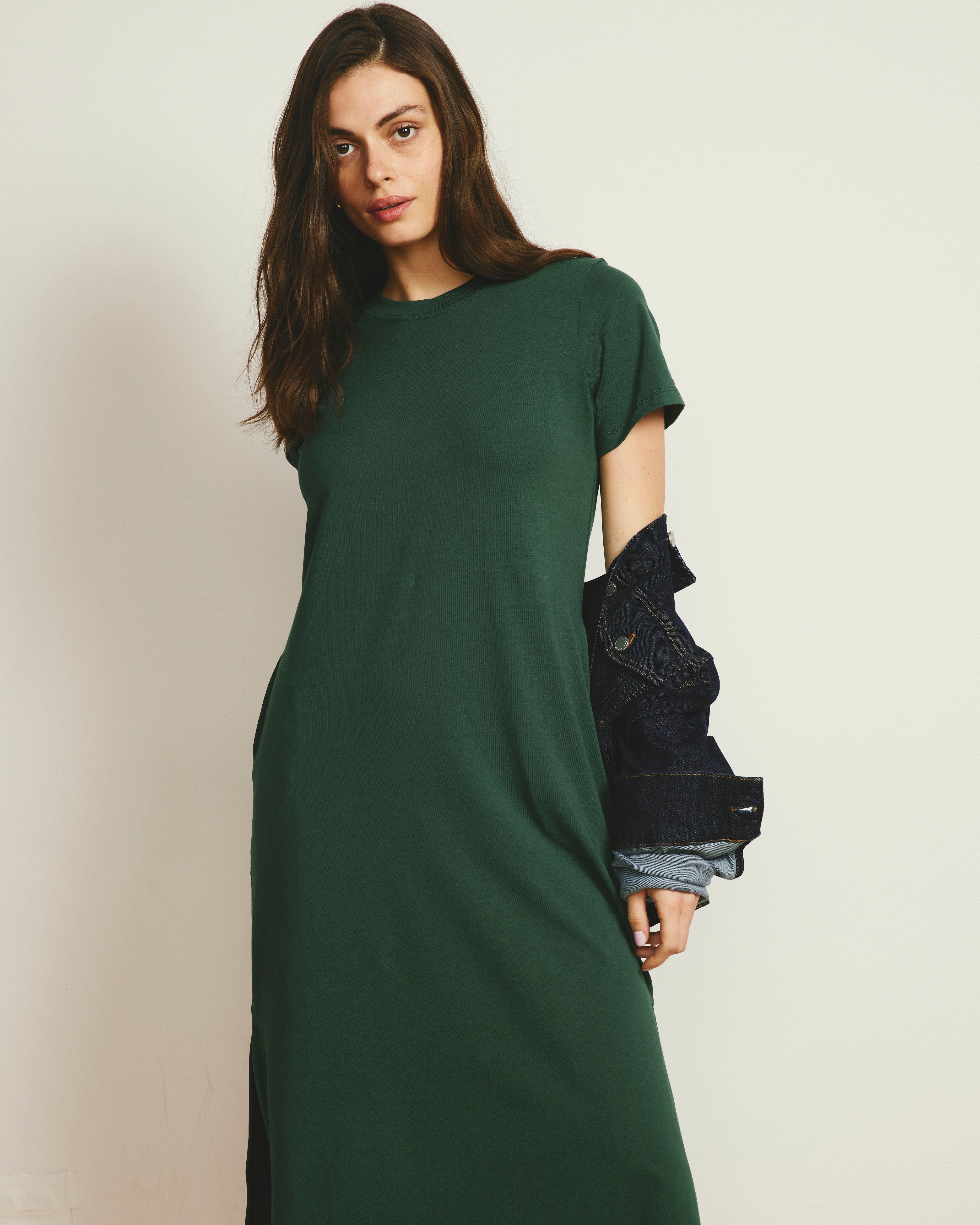 Halie Maxi T-Shirt Dress - Conifer