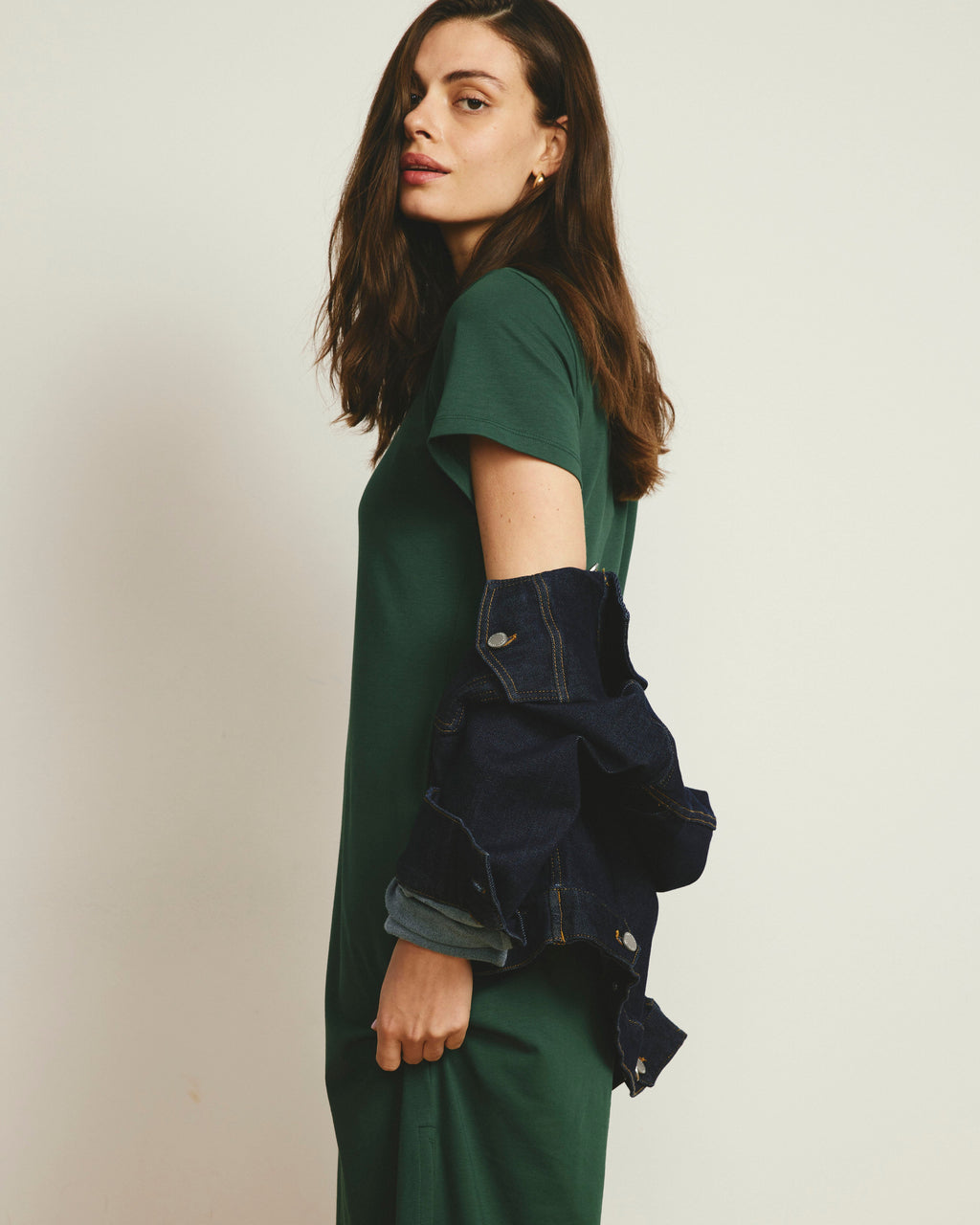 Halie Maxi T-Shirt Dress - Conifer