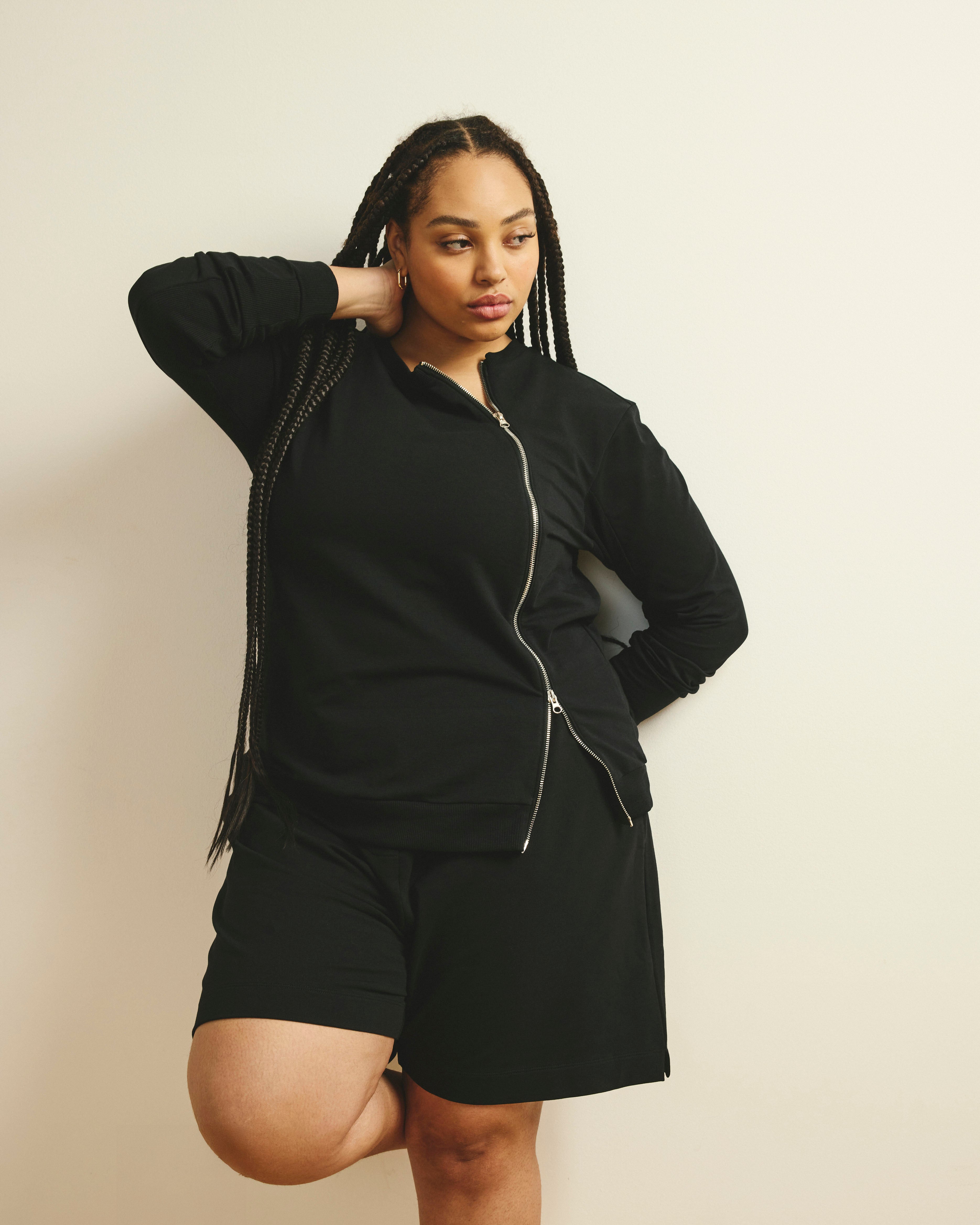 Meridien Zip Sweatshirt - Black