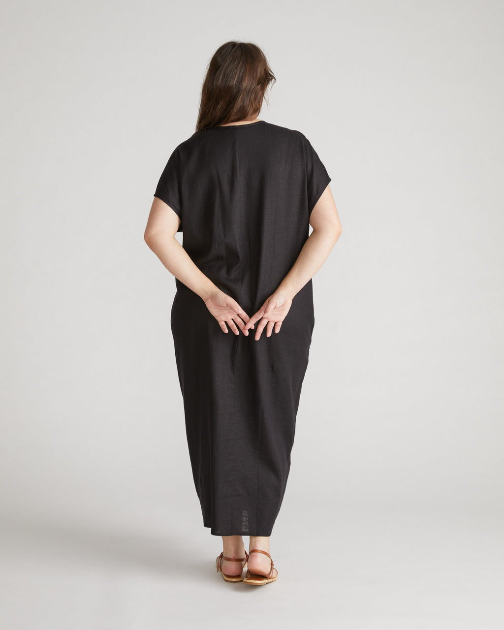 Cabana Linen Kaftan - Black