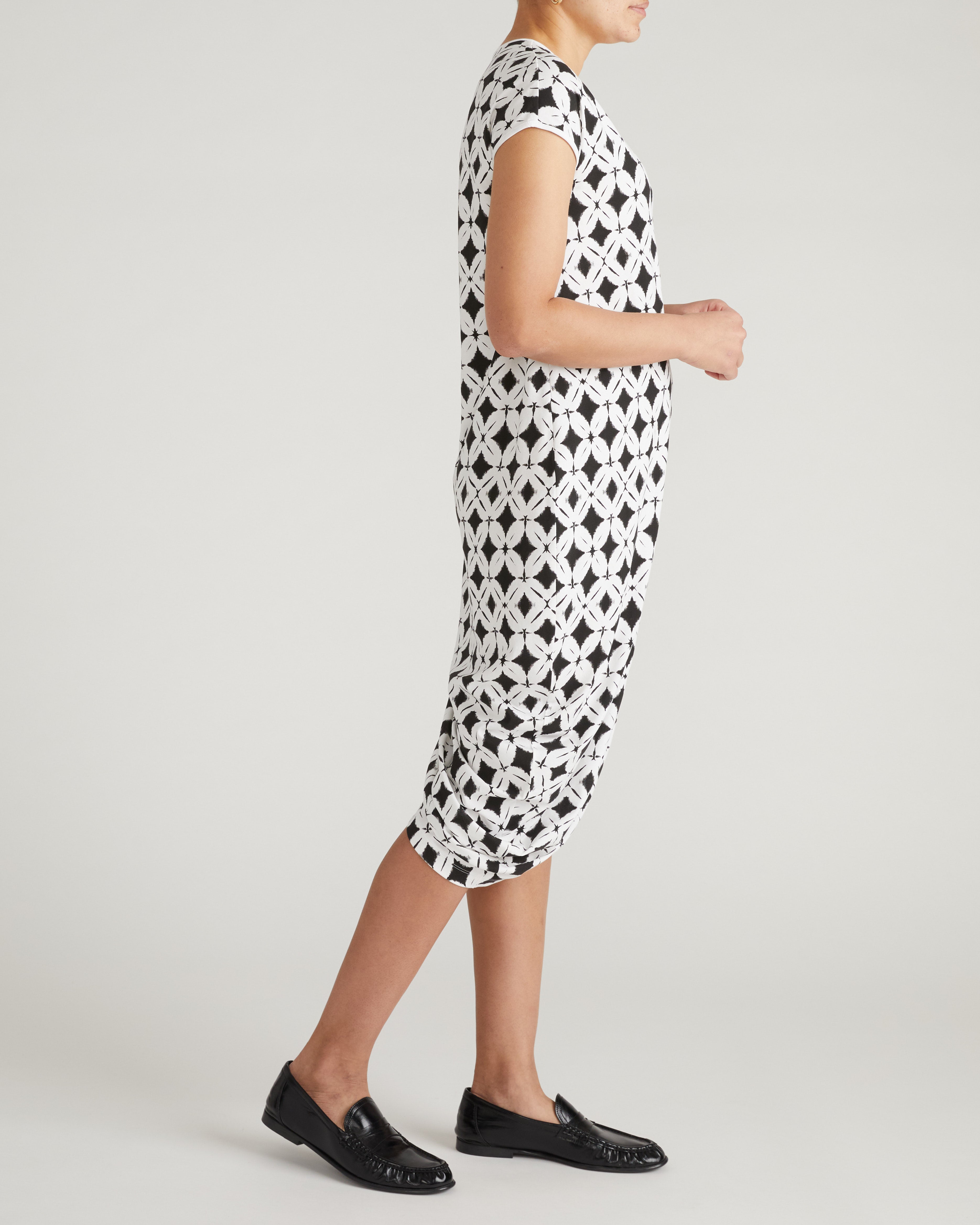 Iconic Geneva V-Neck Dress - Eclipse Print