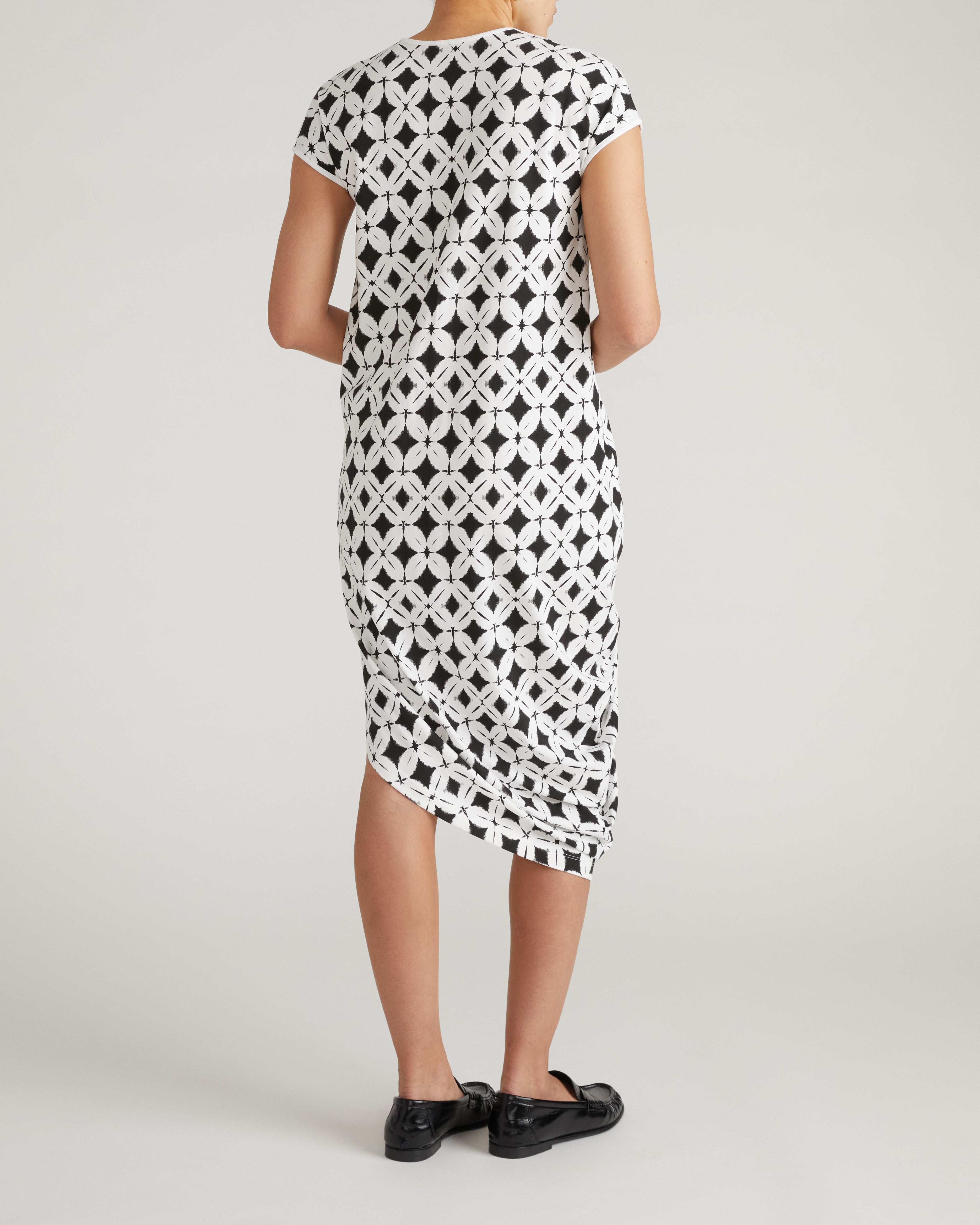 Iconic Geneva V-Neck Dress - Eclipse Print