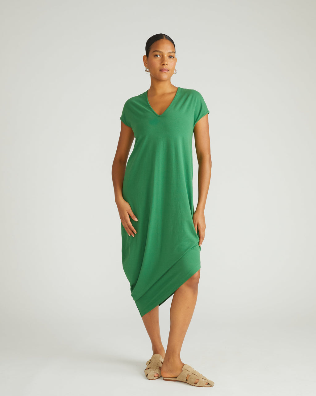 Iconic Geneva V-Neck Dress - Clover