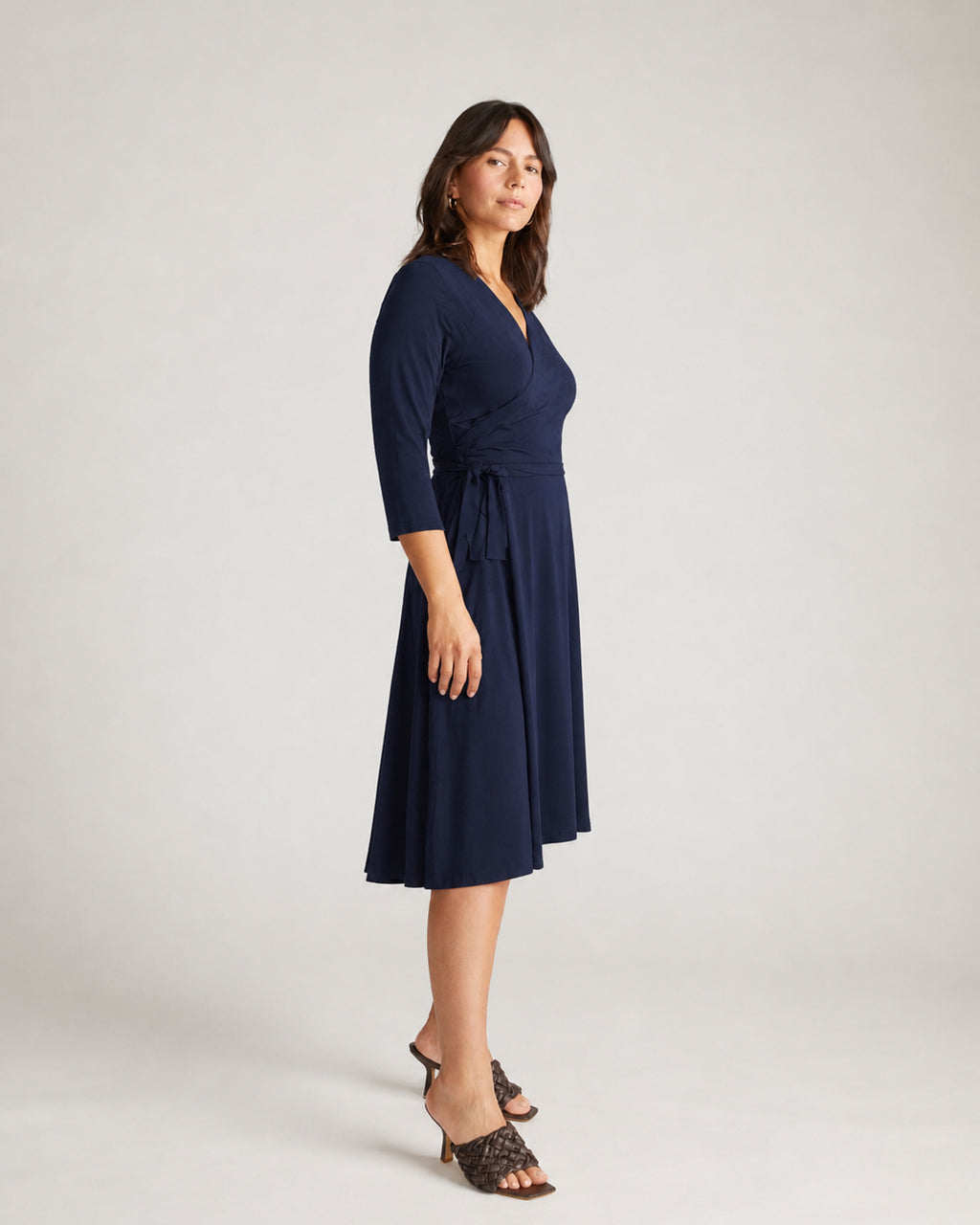 The Divine Jersey Wrap Dress - Midnight