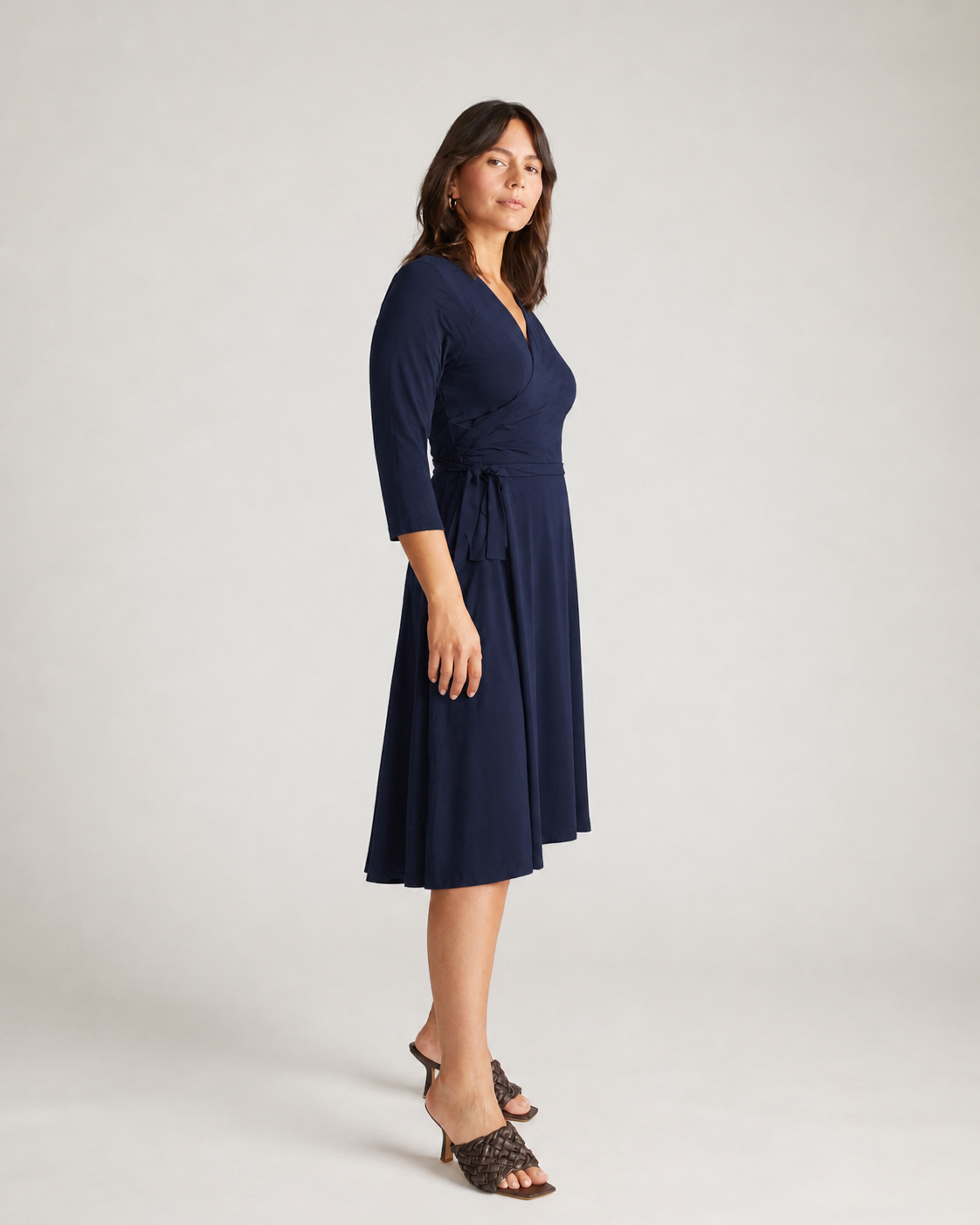 The Divine Jersey Wrap Dress - Midnight
