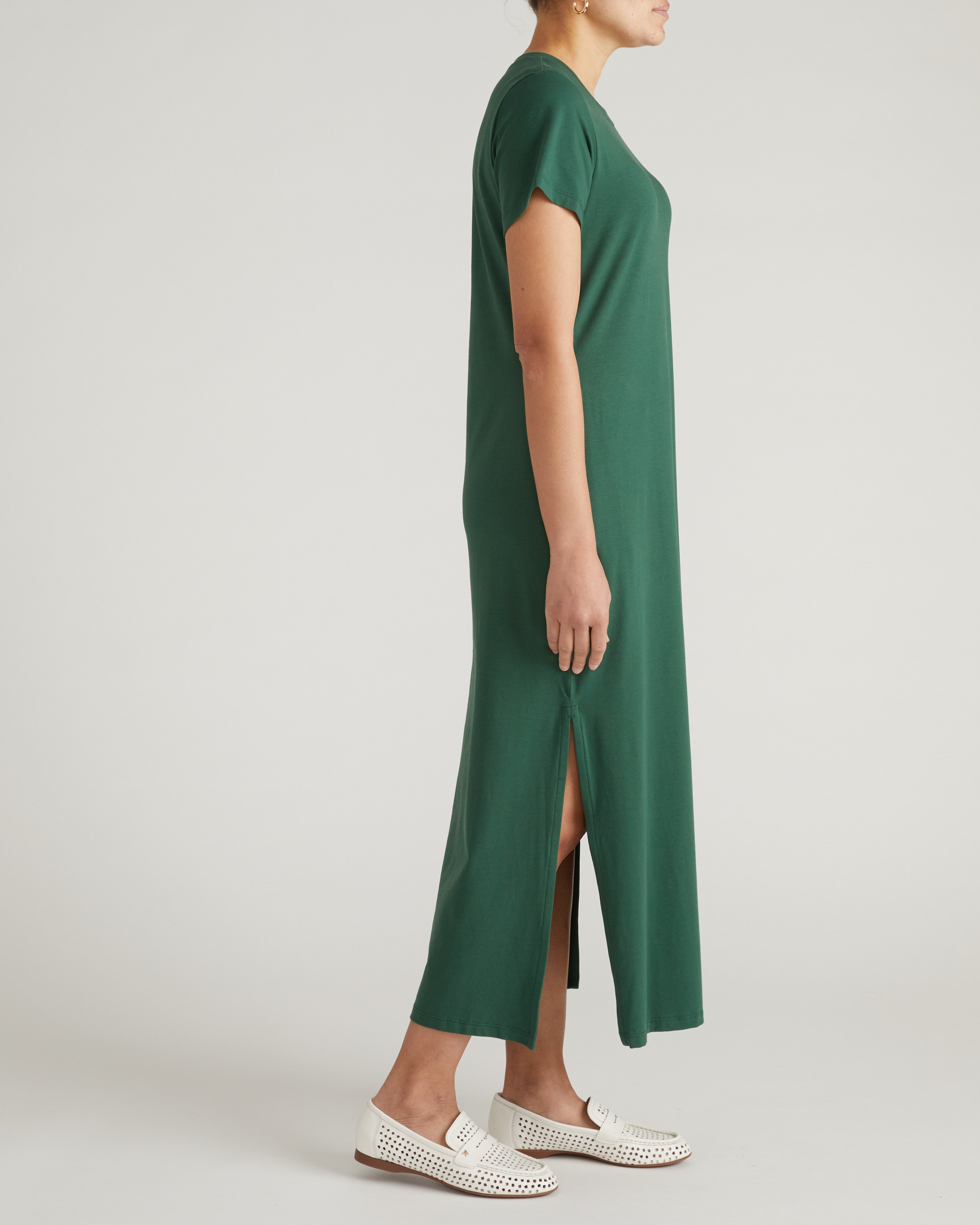 Halie Maxi T-Shirt Dress - Conifer