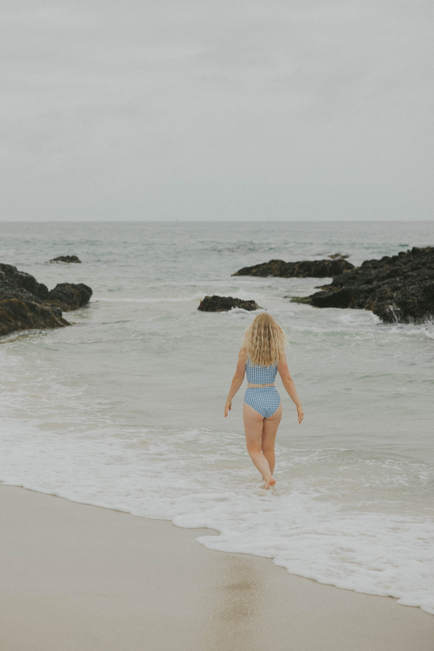 Georgia Top | Gingham Tankini Top with Side Cutouts